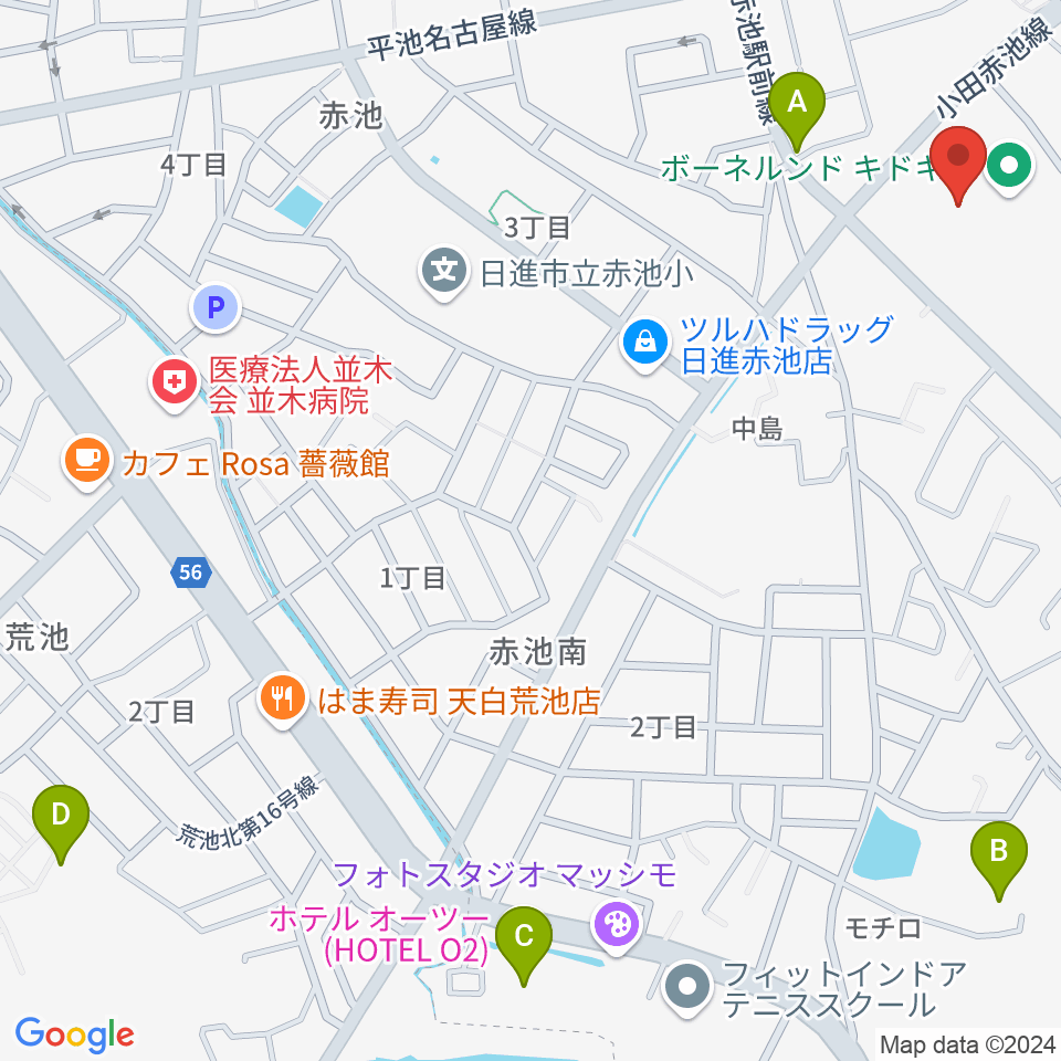 TOHOシネマズ赤池周辺のホテル一覧地図