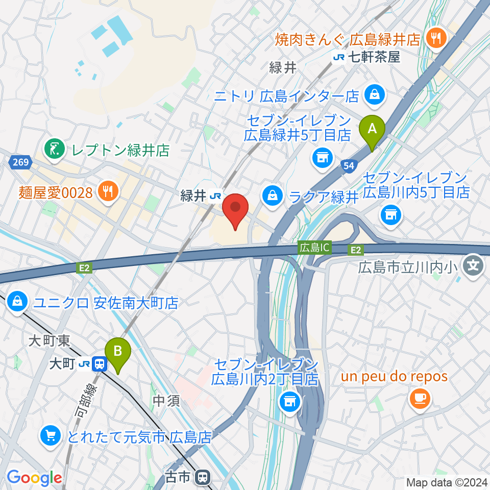 TOHOシネマズ緑井周辺のホテル一覧地図