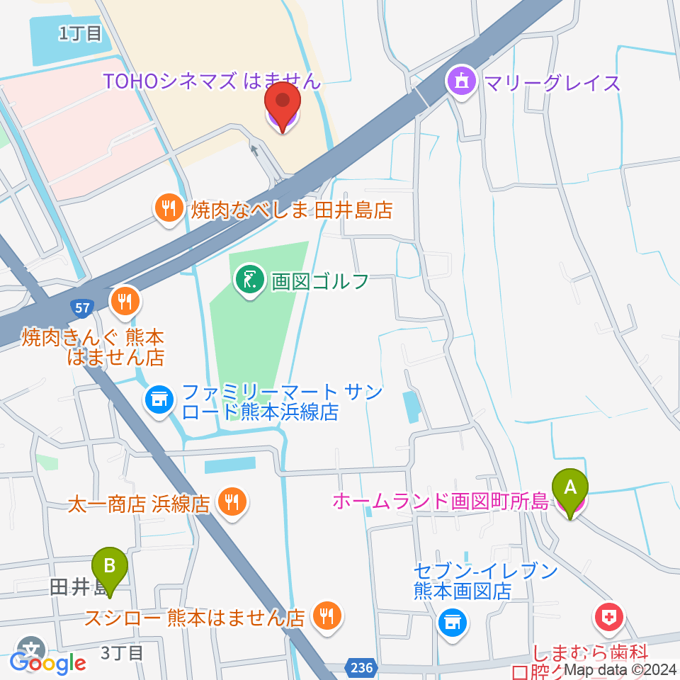 TOHOシネマズはません周辺のホテル一覧地図