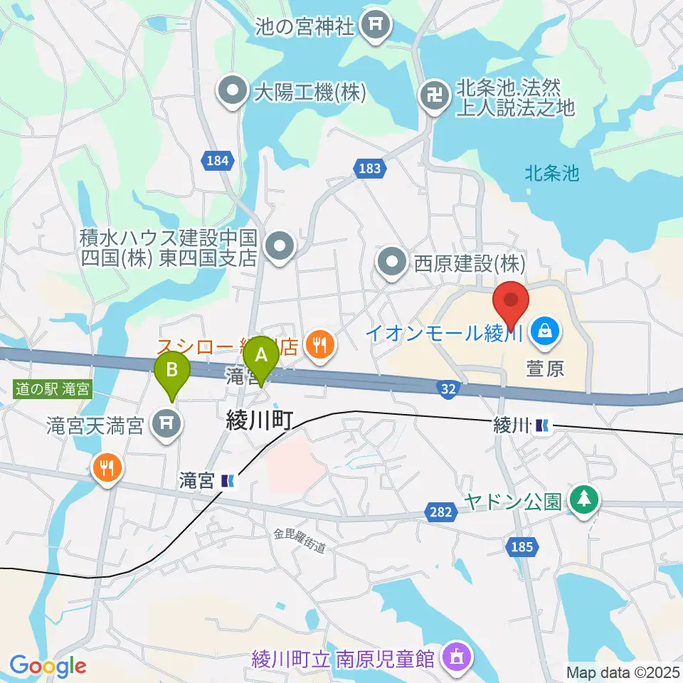 イオンシネマ綾川周辺のホテル一覧地図