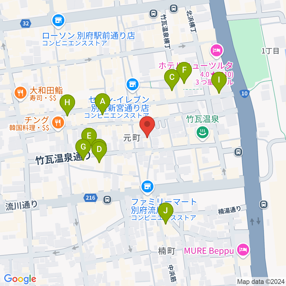 別府COPPER RAVENS周辺のホテル一覧地図