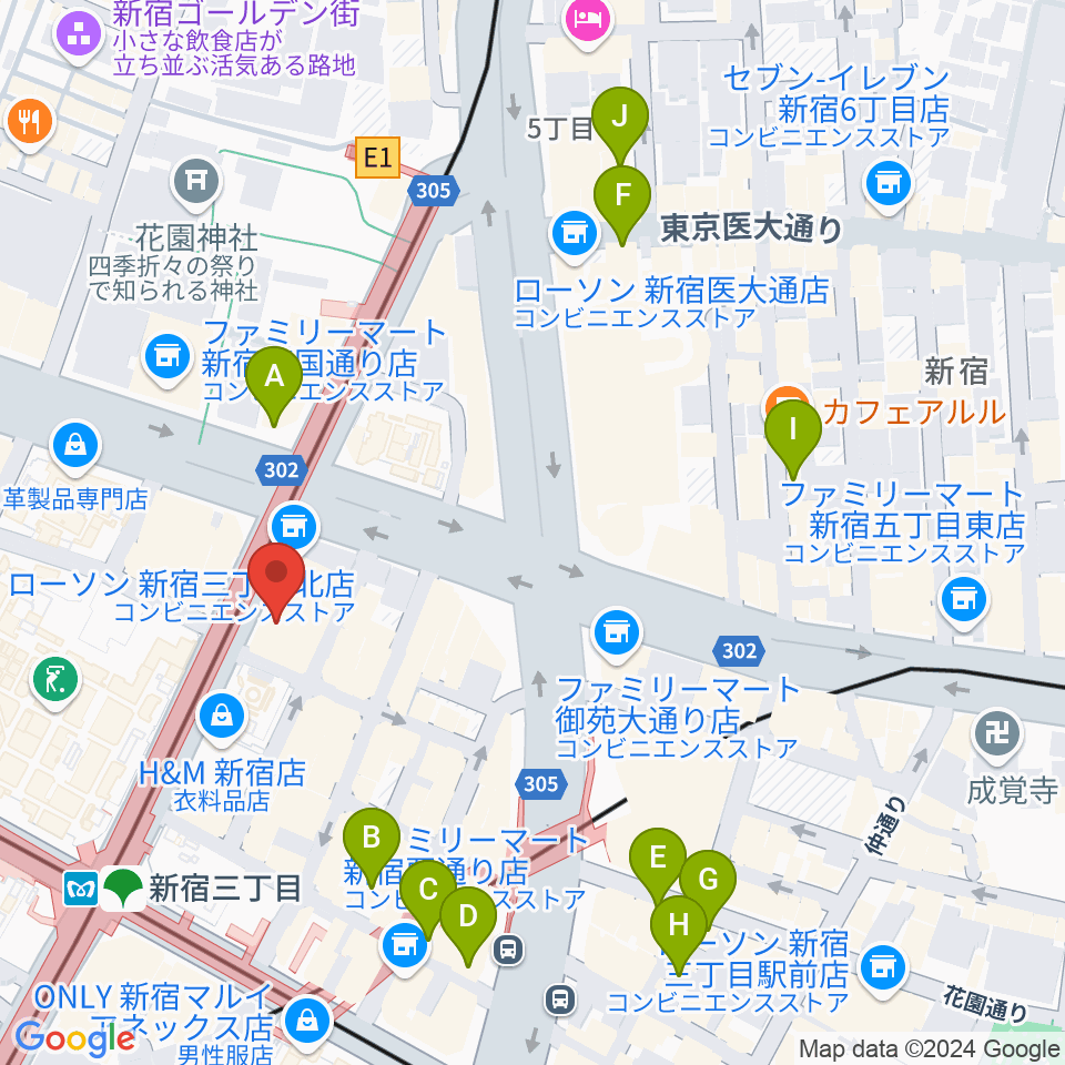 シネマート新宿周辺のホテル一覧地図