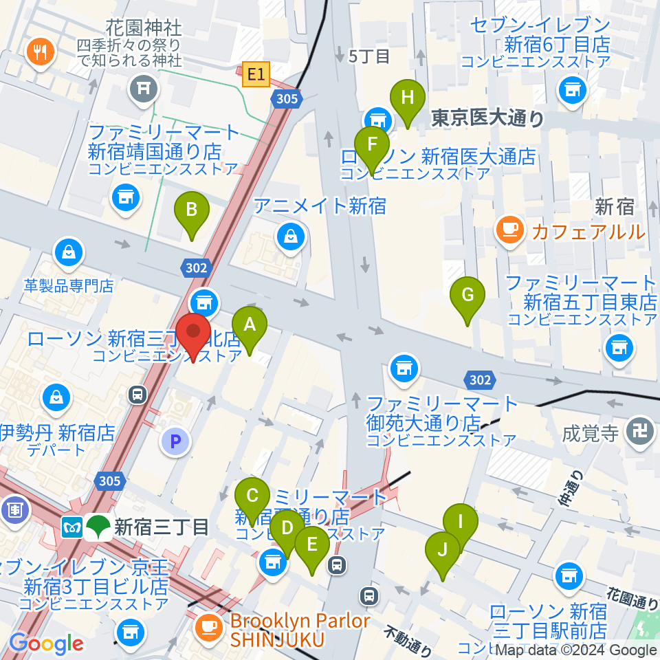 シネマート新宿周辺のホテル一覧地図