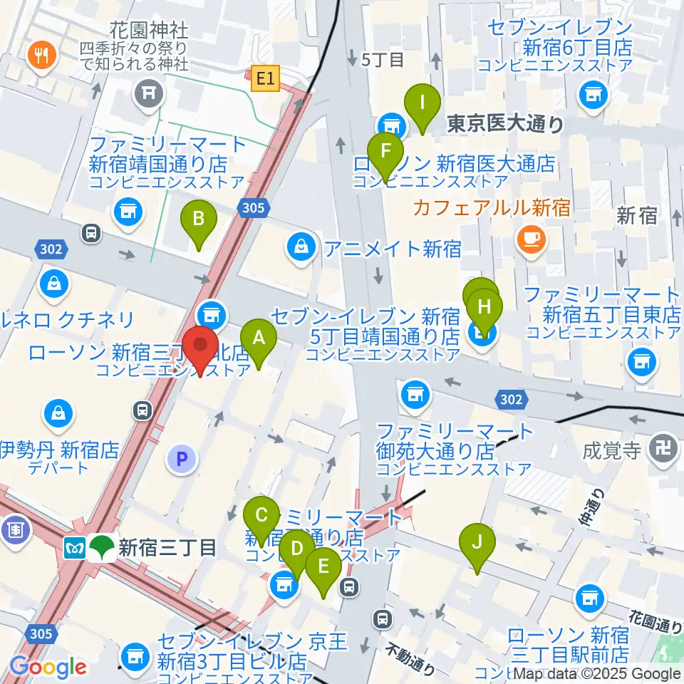 シネマート新宿周辺のホテル一覧地図