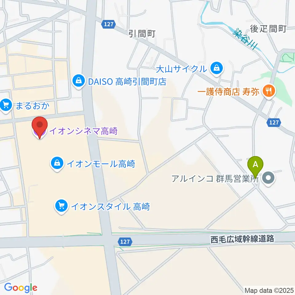 イオンシネマ高崎周辺のホテル一覧地図