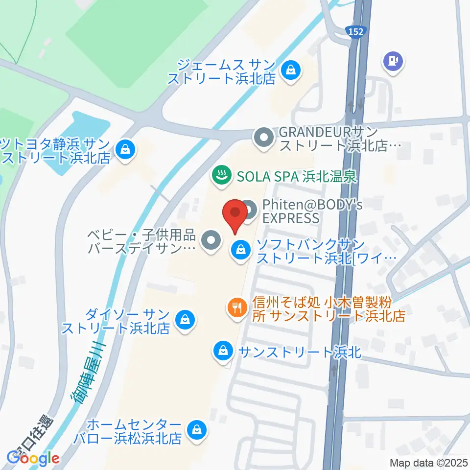 TOHOシネマズサンストリート浜北周辺のホテル一覧地図