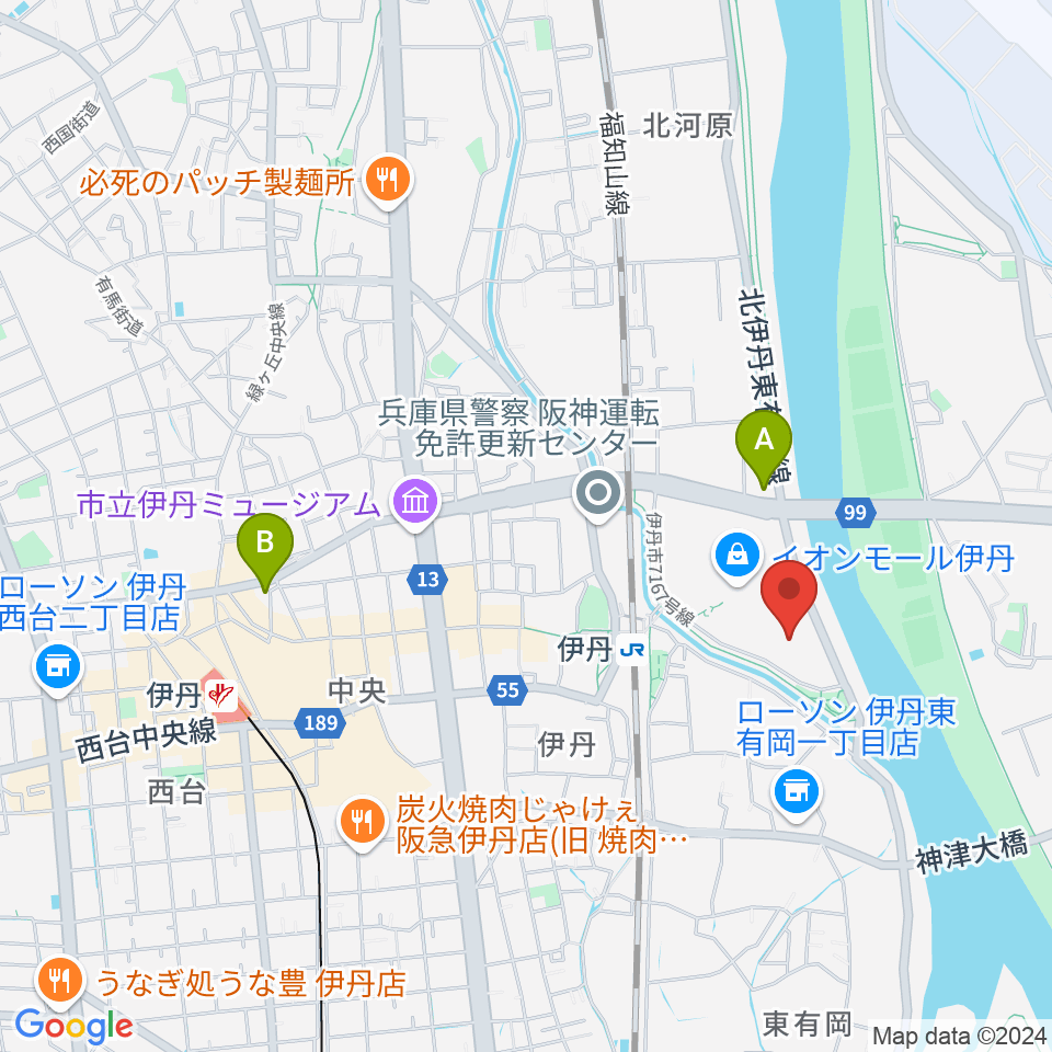 TOHOシネマズ伊丹周辺のホテル一覧地図