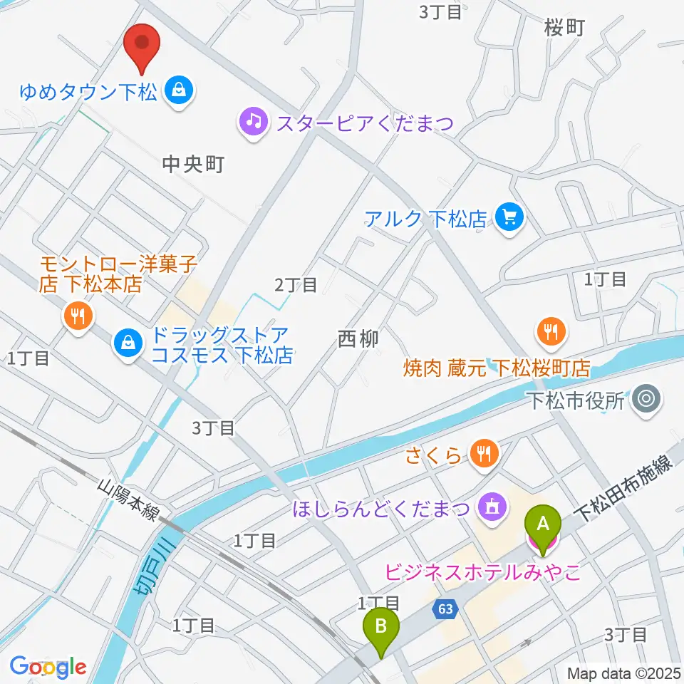 MOVIX周南周辺のホテル一覧地図