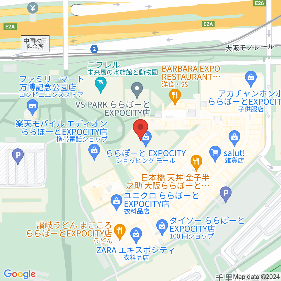 109シネマズ大阪エキスポシティ周辺のホテル一覧地図