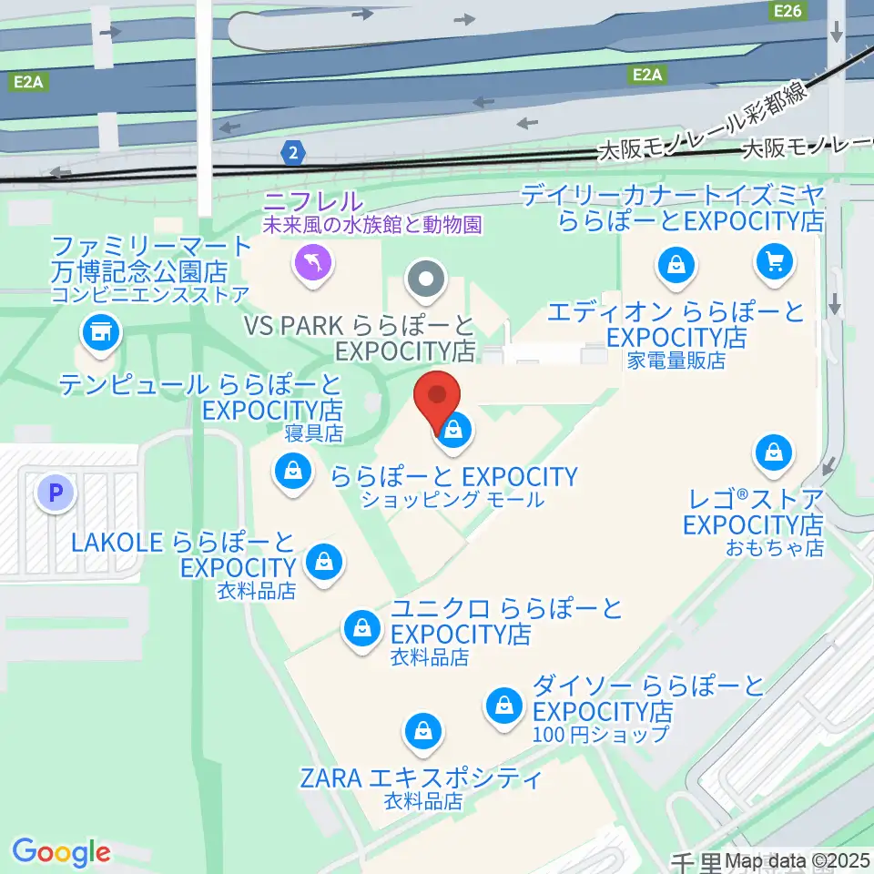 109シネマズ大阪エキスポシティ周辺のホテル一覧地図
