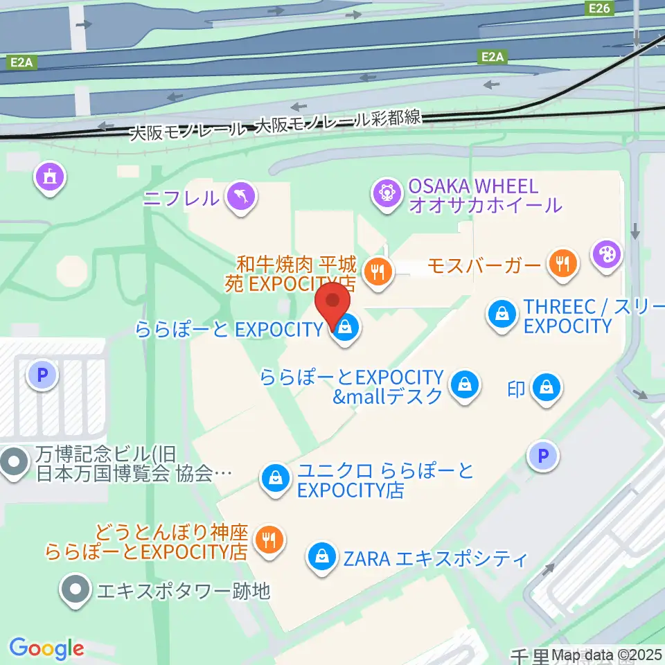 109シネマズ大阪エキスポシティ周辺のホテル一覧地図