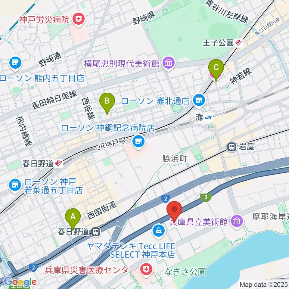 109シネマズHAT神戸周辺のホテル一覧地図