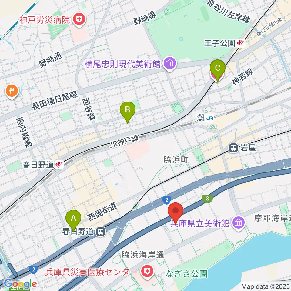 109シネマズHAT神戸周辺のホテル一覧地図