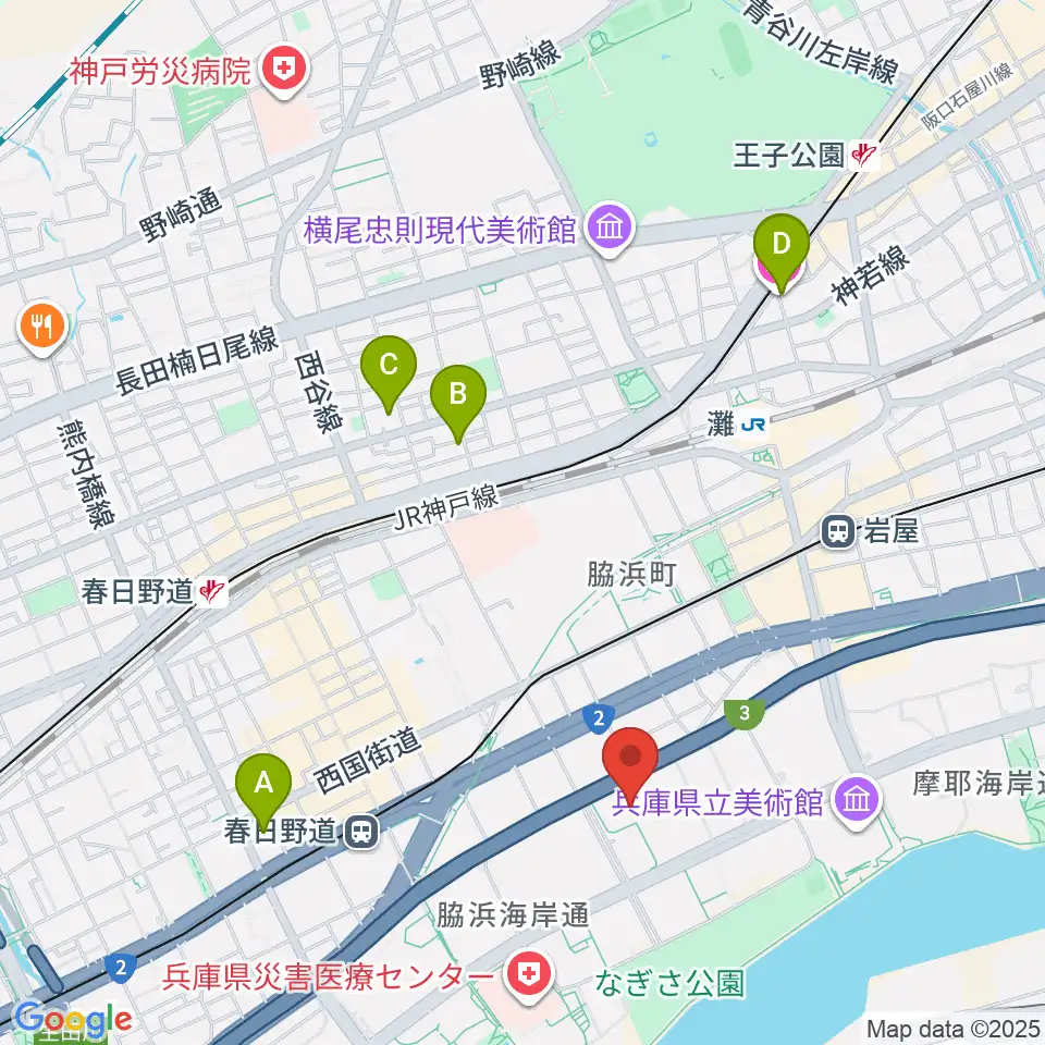 109シネマズHAT神戸周辺のホテル一覧地図