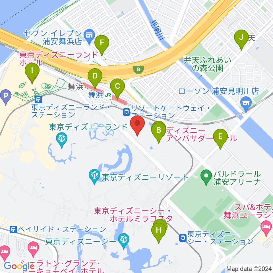 シネマイクスピアリ周辺のホテル一覧地図