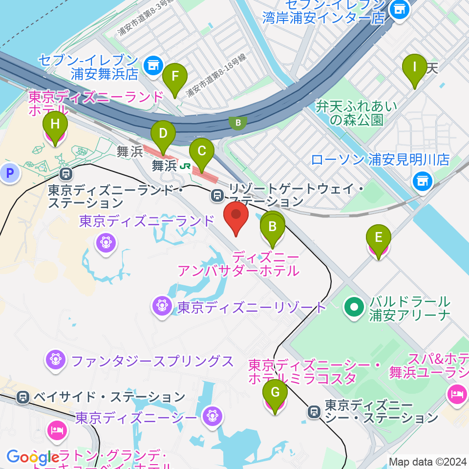 シネマイクスピアリ周辺のホテル一覧地図