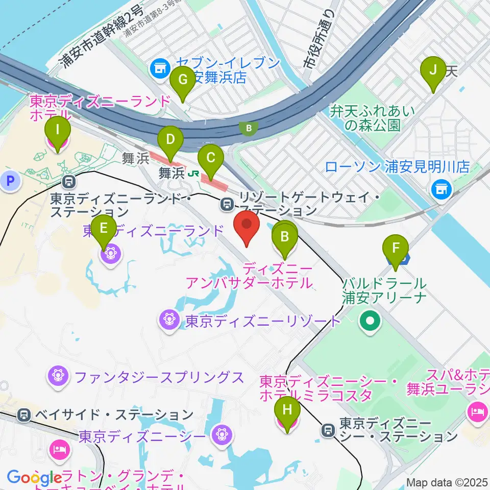 シネマイクスピアリ周辺のホテル一覧地図