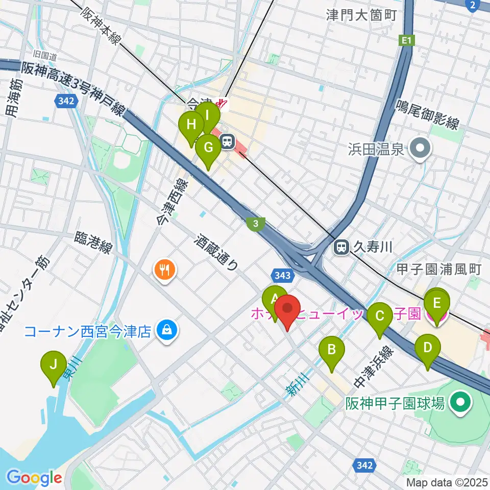 スタジオ1812周辺のホテル一覧地図