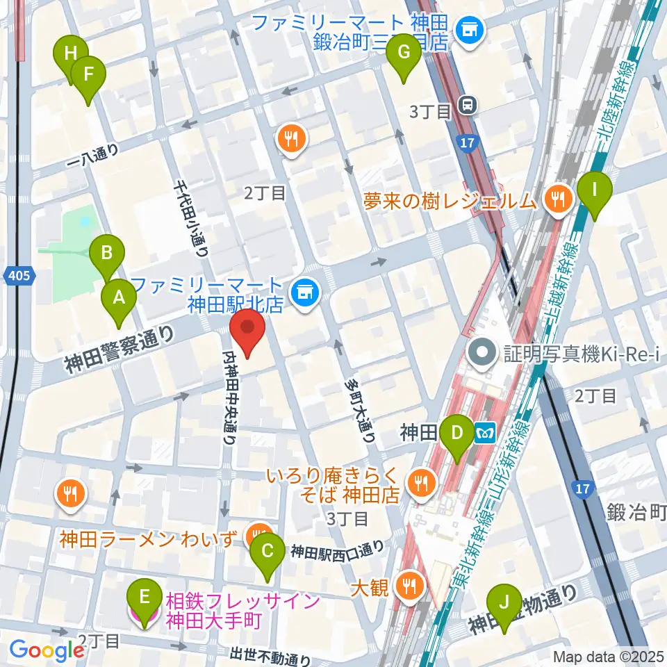 神田 音ステージ周辺のホテル一覧地図