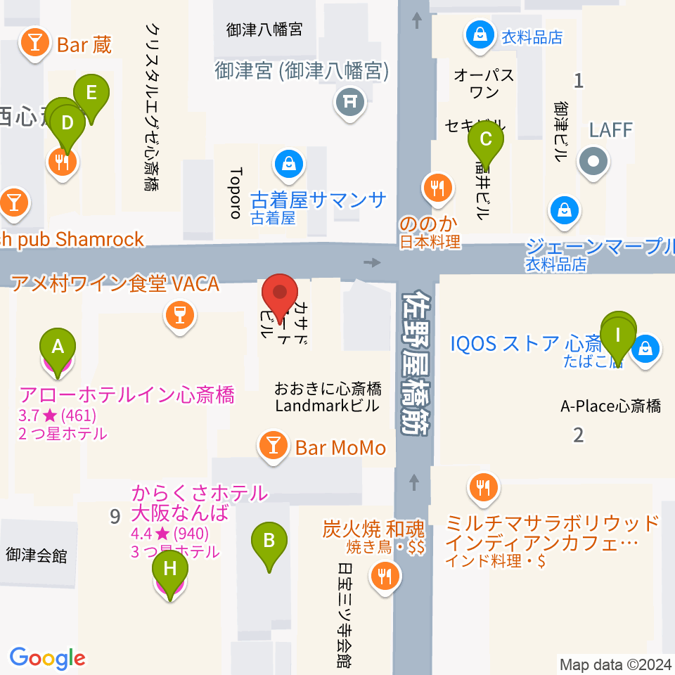 新神楽周辺のホテル一覧地図