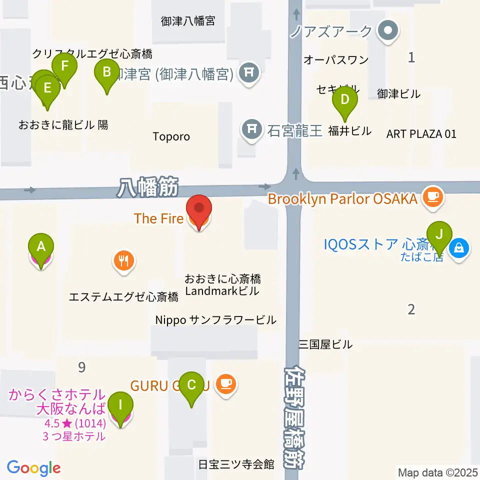 新神楽周辺のホテル一覧地図