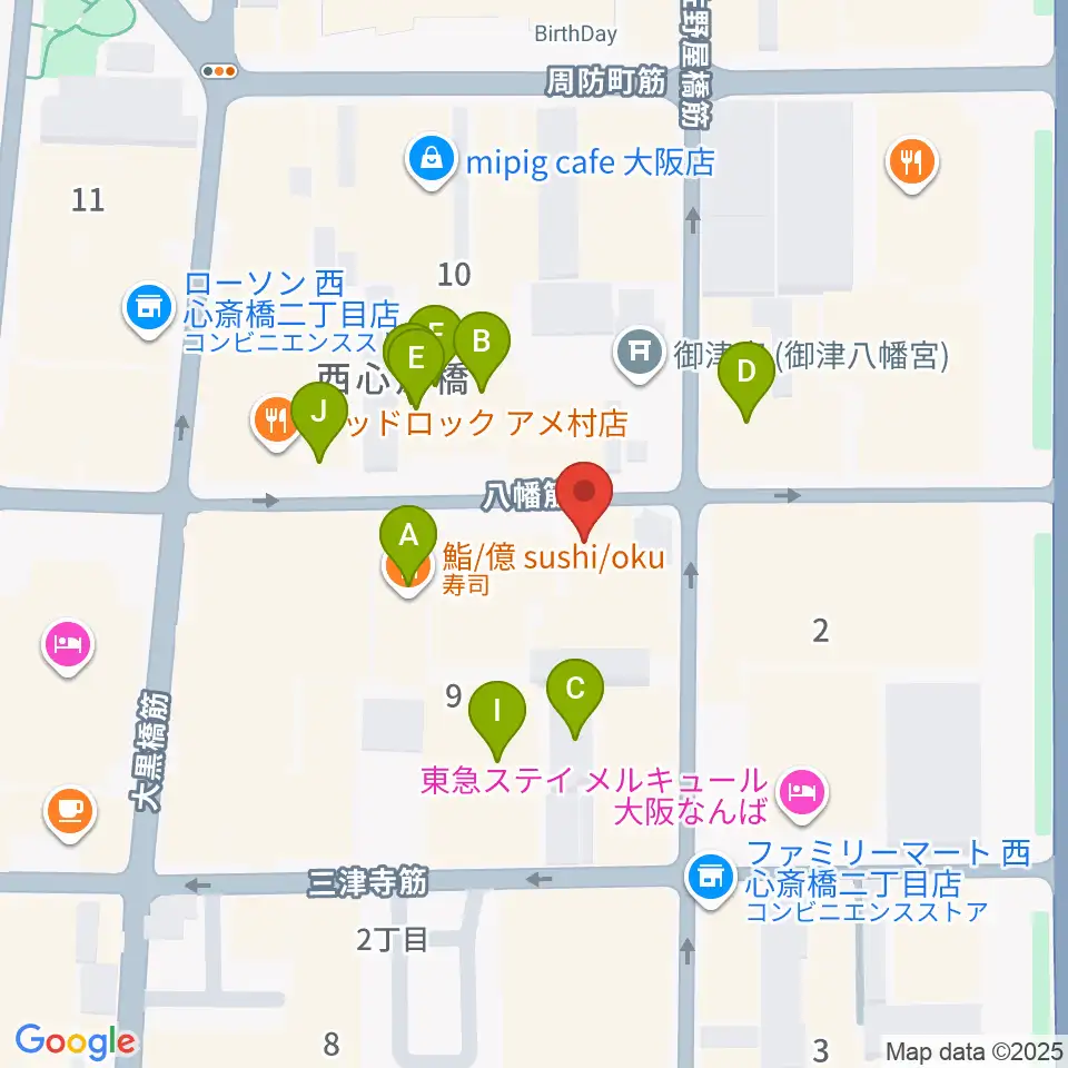 新神楽周辺のホテル一覧地図