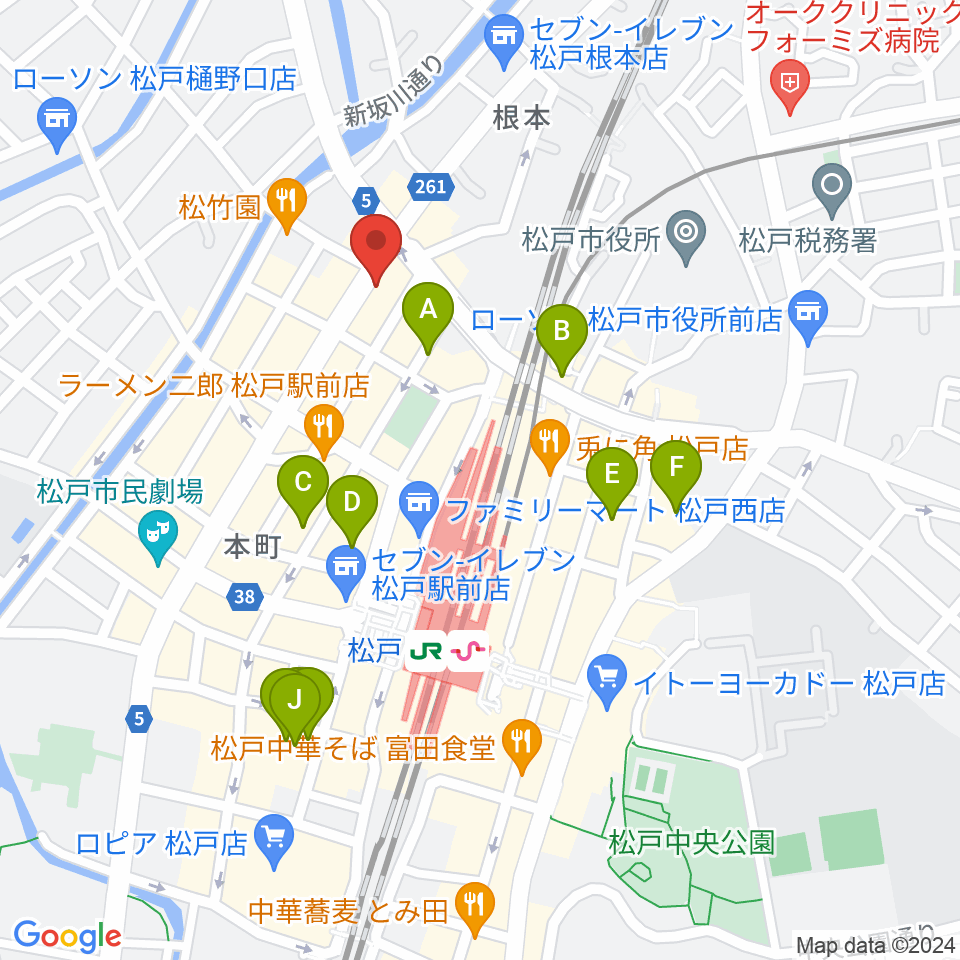 松戸スタジオダグアウト2周辺のホテル一覧地図
