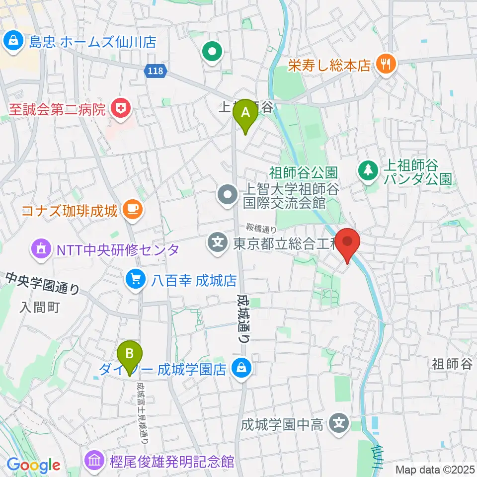 MGS Music School 成城校周辺のホテル一覧地図