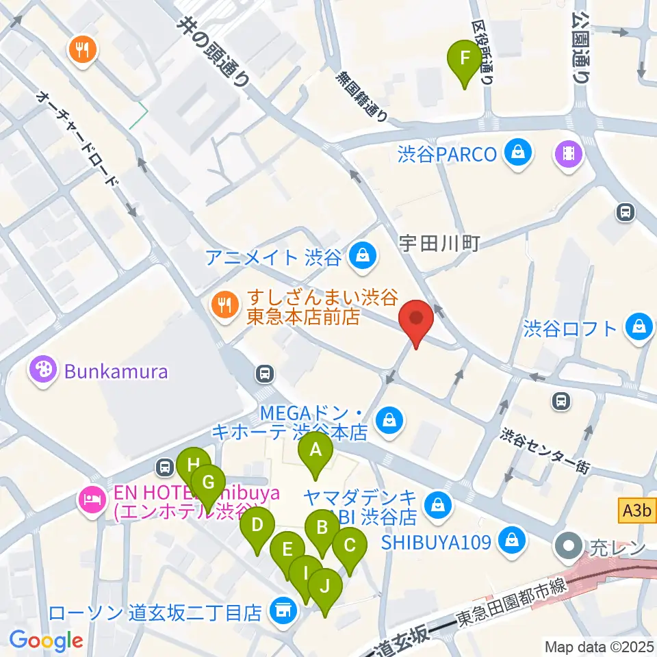 渋谷Club Malcolm周辺のホテル一覧地図
