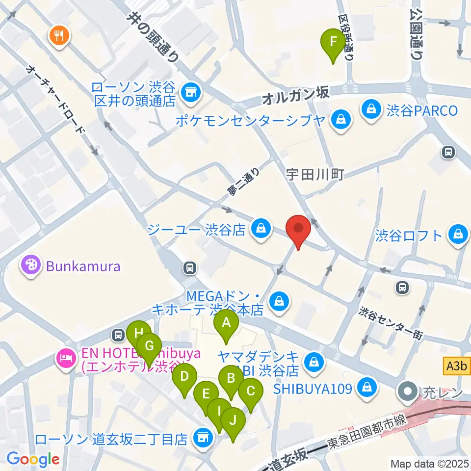 渋谷Club Malcolm周辺のホテル一覧地図