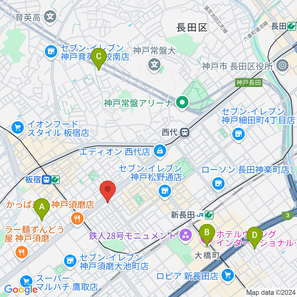 KOBEらぼポルカ周辺のホテル一覧地図