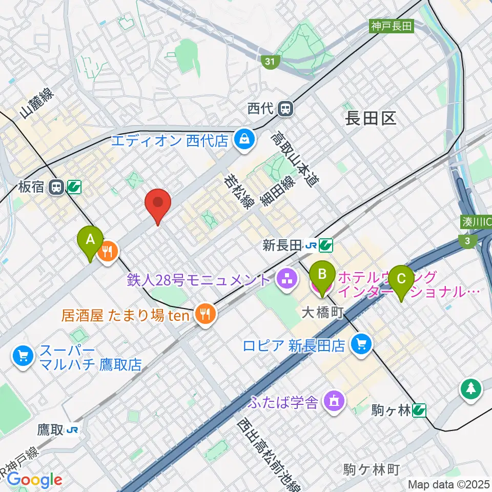 KOBEらぼポルカ周辺のホテル一覧地図