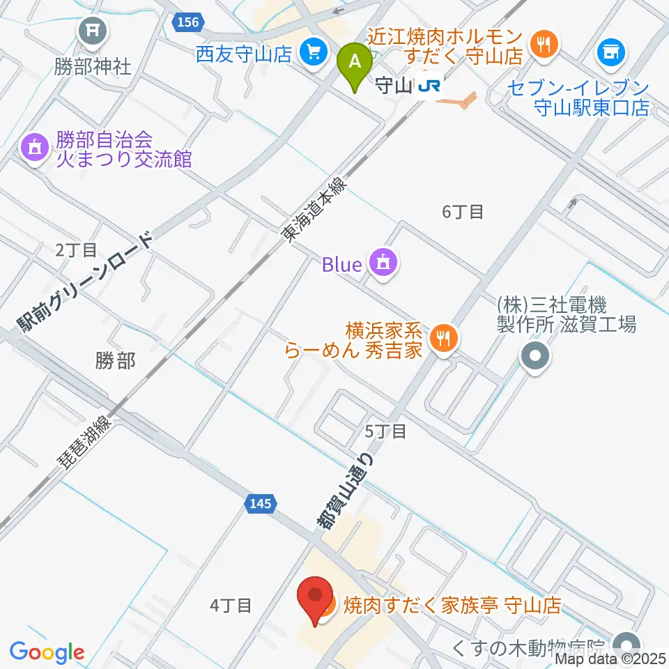 守山ギター道場周辺のホテル一覧地図