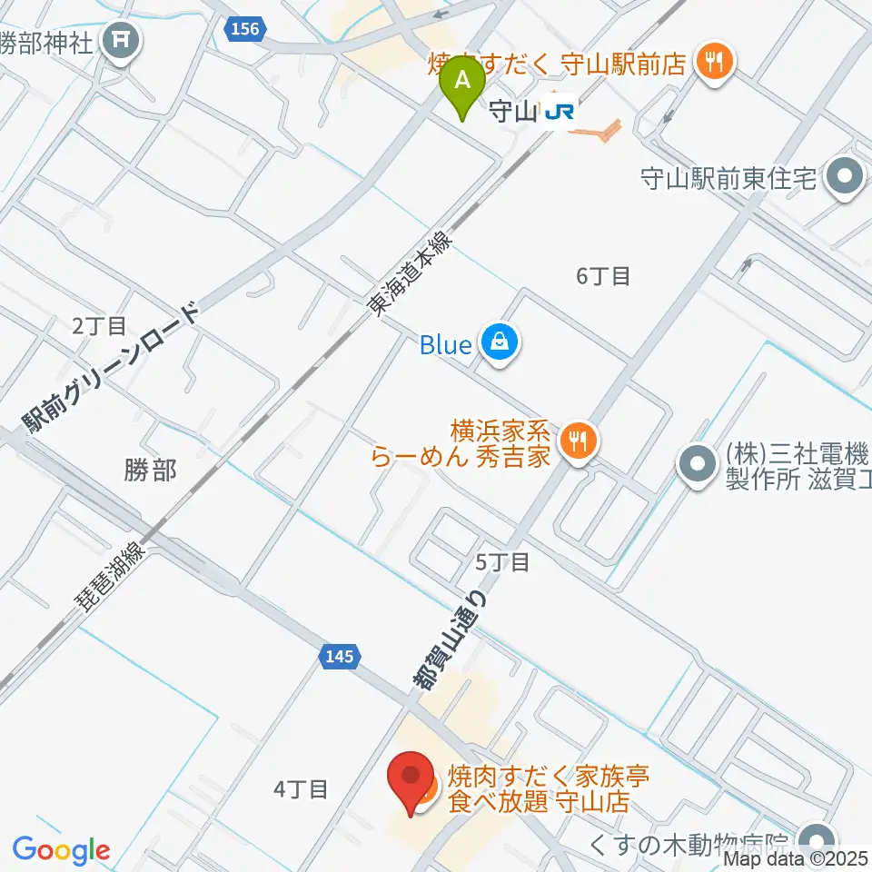 守山ギター道場周辺のホテル一覧地図