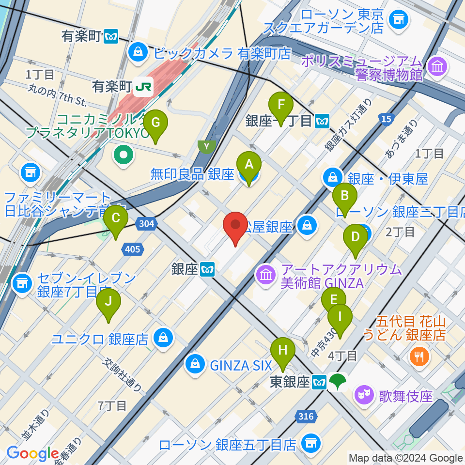 シネスイッチ銀座周辺のホテル一覧地図