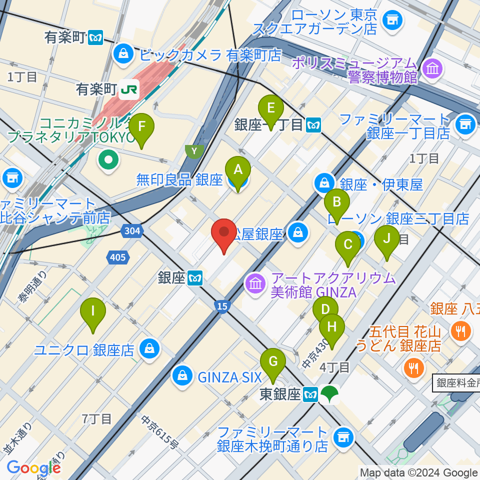 シネスイッチ銀座周辺のホテル一覧地図