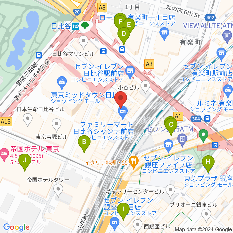 TOHOシネマズシャンテ周辺のホテル一覧地図