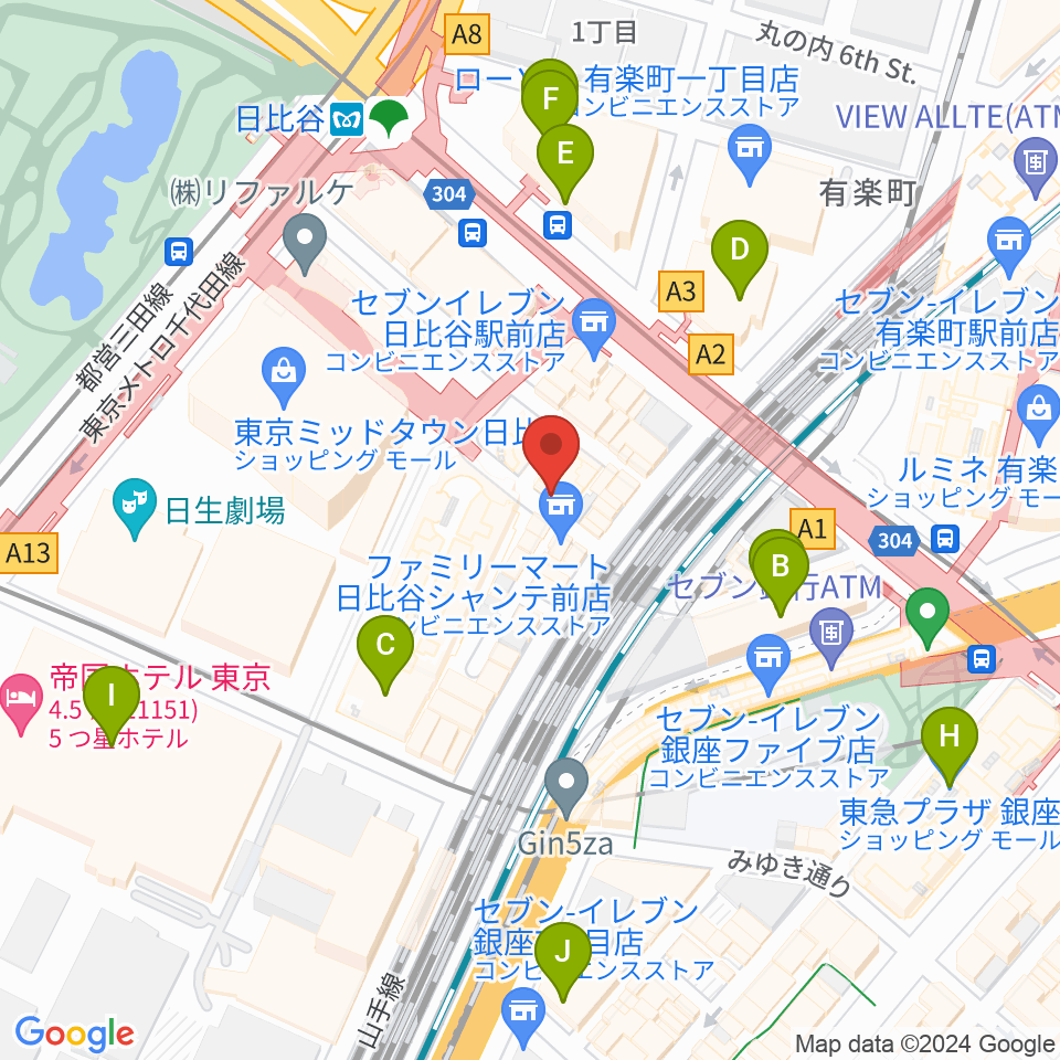 TOHOシネマズシャンテ周辺のホテル一覧地図