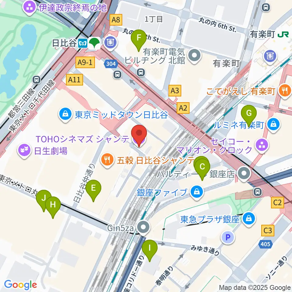TOHOシネマズシャンテ周辺のホテル一覧地図
