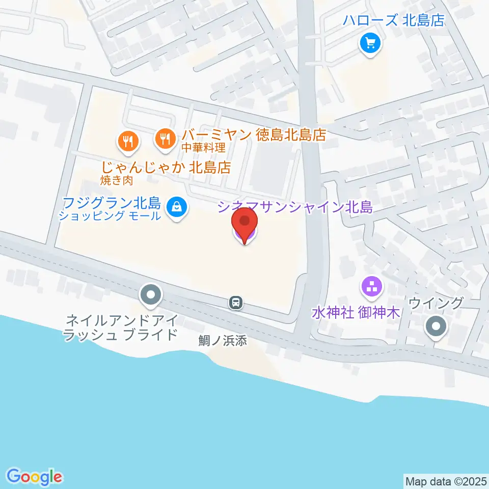 シネマサンシャイン北島周辺のホテル一覧地図