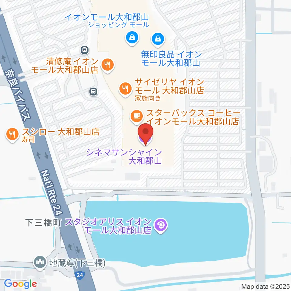 シネマサンシャイン大和郡山周辺のホテル一覧地図