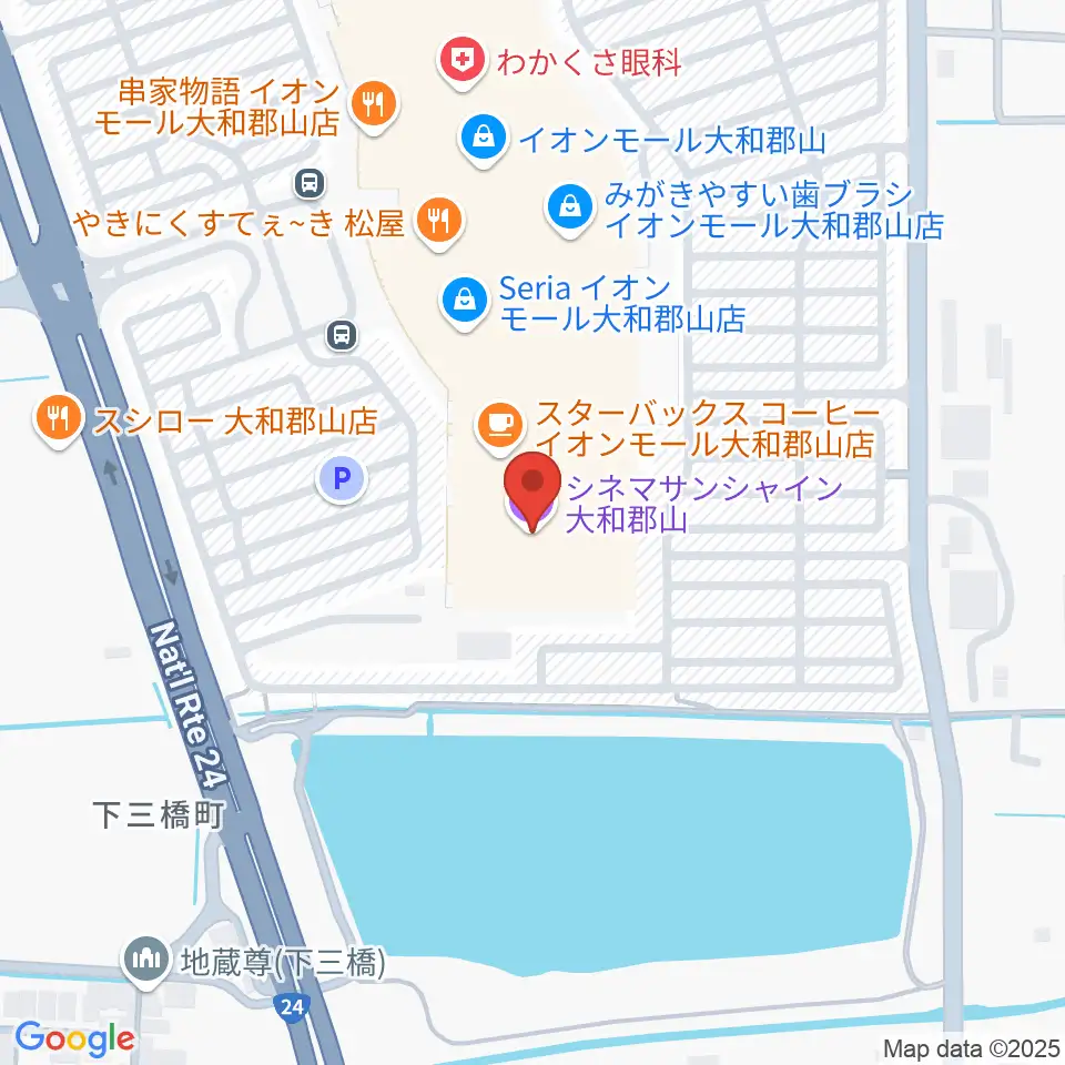 シネマサンシャイン大和郡山周辺のホテル一覧地図