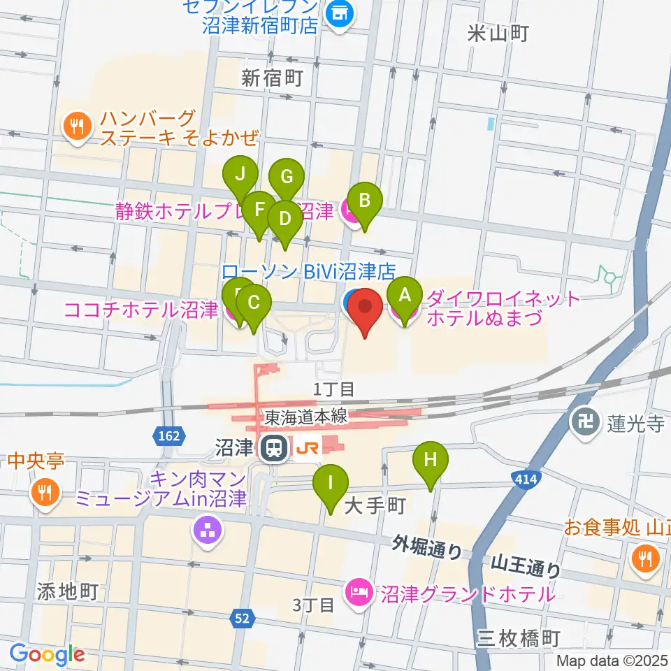 シネマサンシャイン沼津周辺のホテル一覧地図