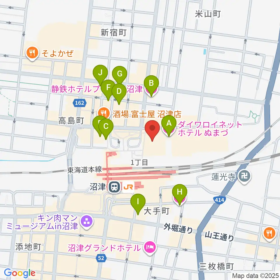 シネマサンシャイン沼津周辺のホテル一覧地図