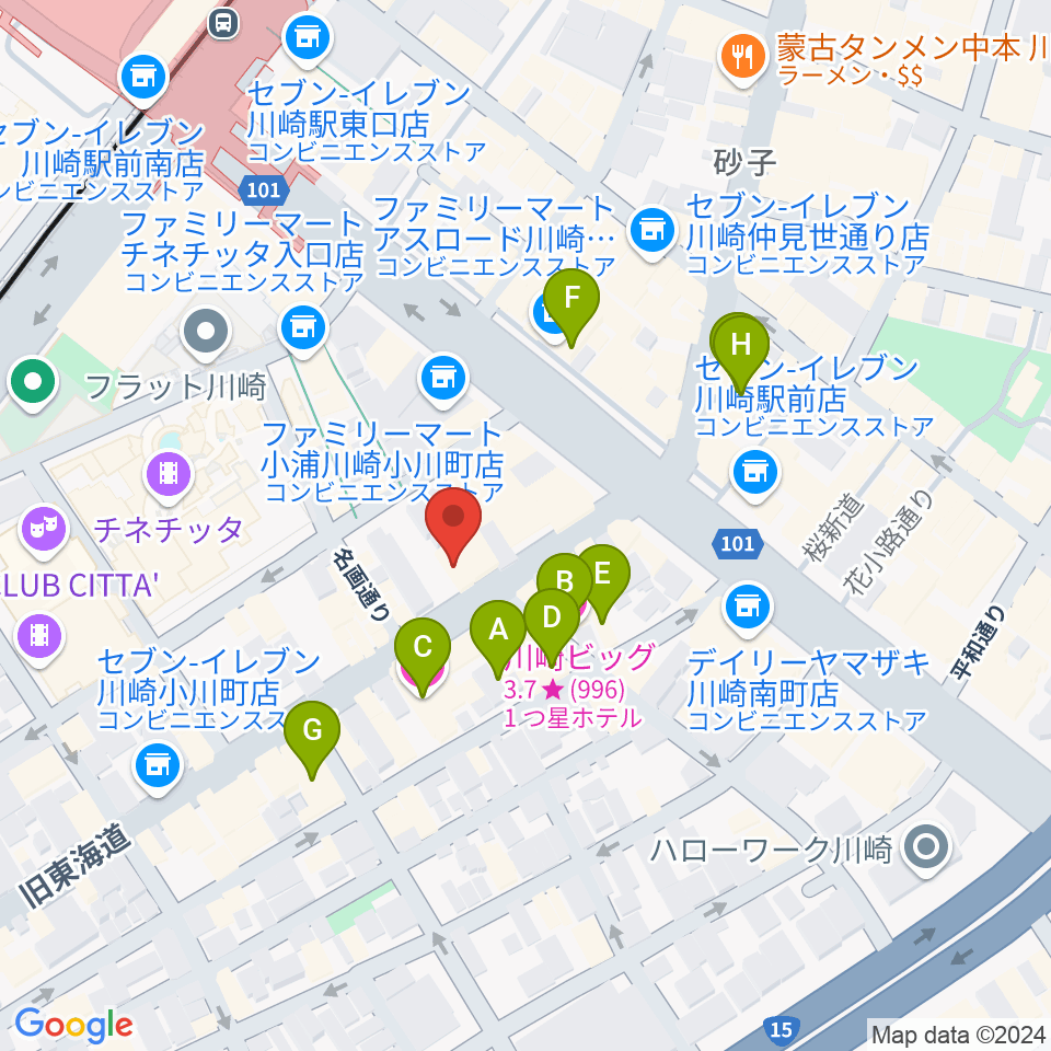 スタジオ太鼓庵周辺のホテル一覧地図