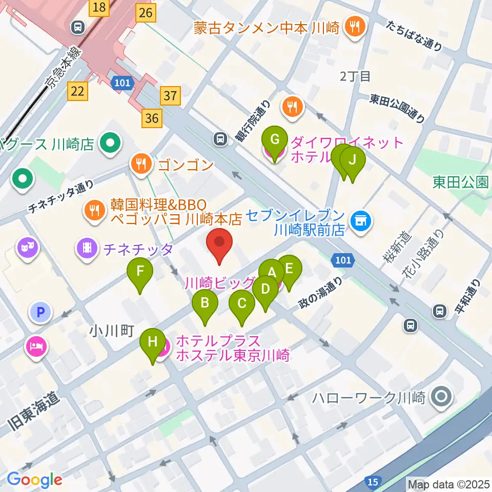 スタジオ太鼓庵周辺のホテル一覧地図