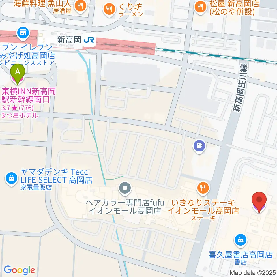 TOHOシネマズ高岡周辺のホテル一覧地図