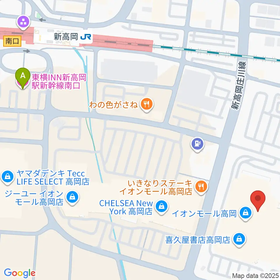 TOHOシネマズ高岡周辺のホテル一覧地図