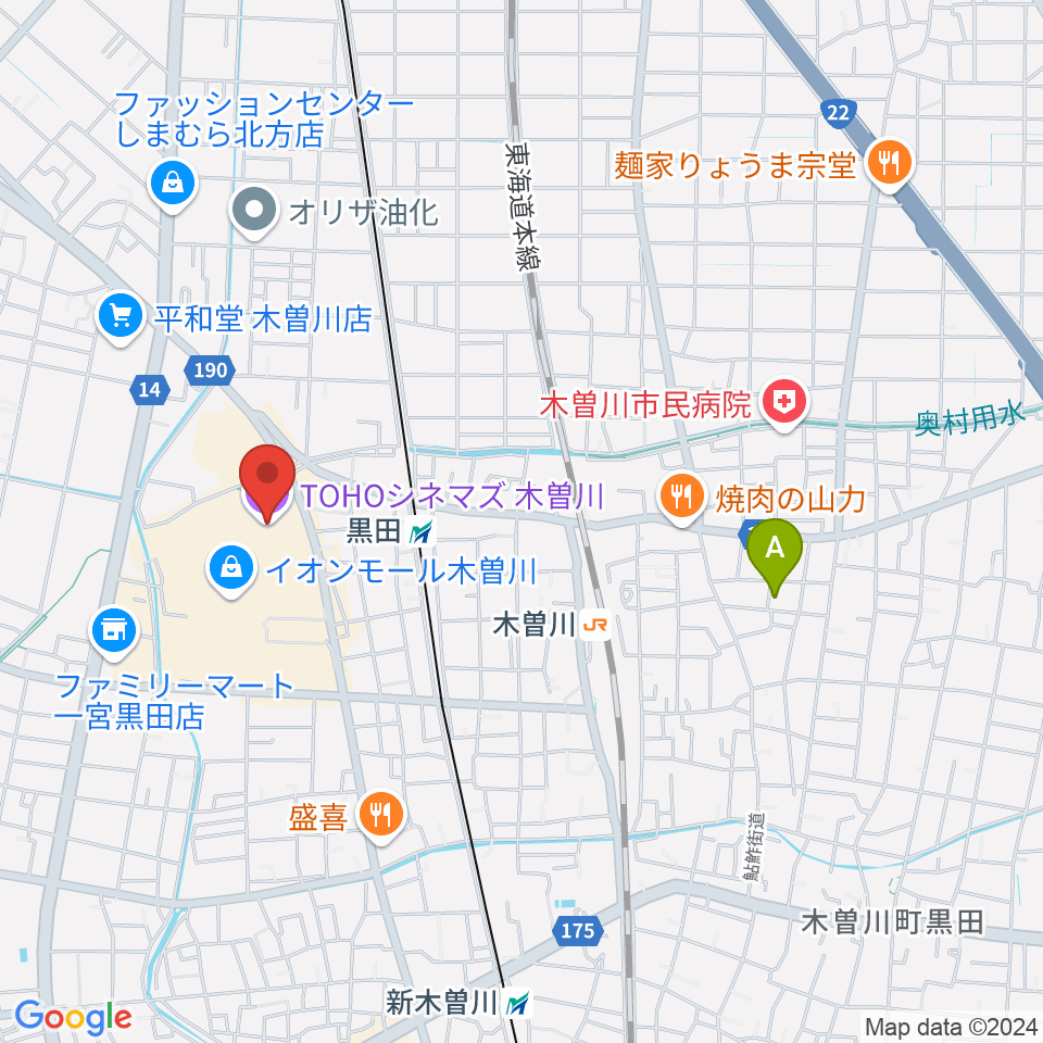 TOHOシネマズ木曽川周辺のホテル一覧地図