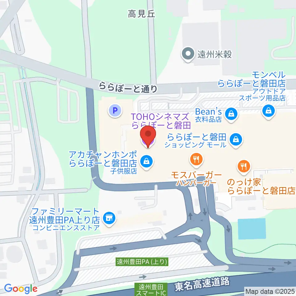 TOHOシネマズららぽーと磐田周辺のホテル一覧地図